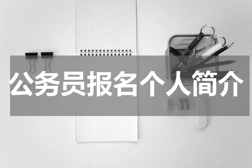 公务员报名个人简介