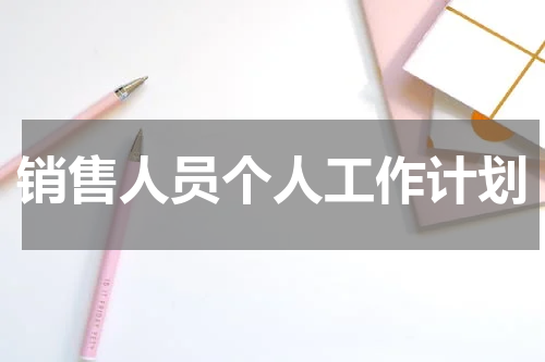 销售人员个人工作计划