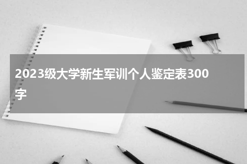 2023级大学新生军训个人鉴定表300字