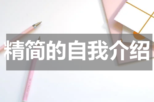 精简的自我介绍
