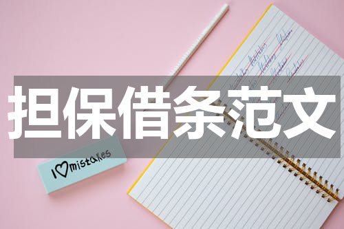 担保借条范文