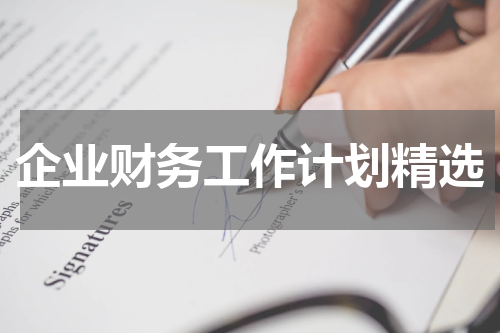 企业财务工作计划精选