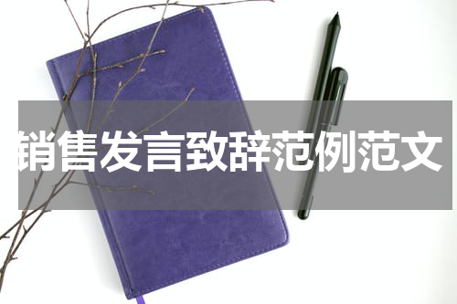 销售发言致辞范例范文