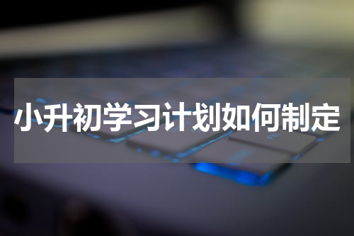 小升初学习计划如何制定