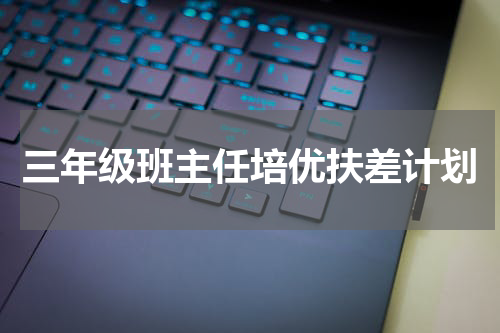 三年级班主任培优扶差计划