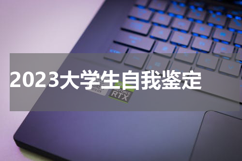2023大学生自我鉴定