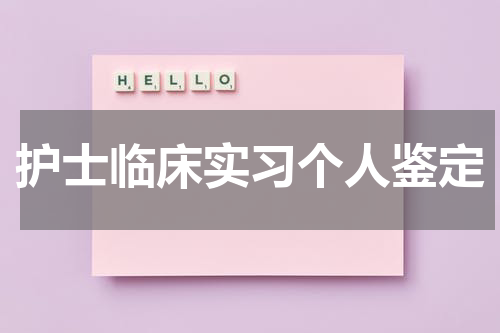 护士临床实习个人鉴定