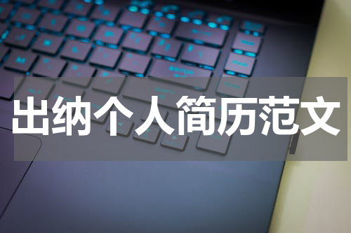 出纳个人简历范文