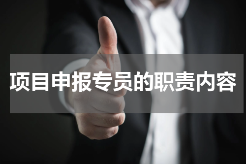 项目申报专员的职责内容