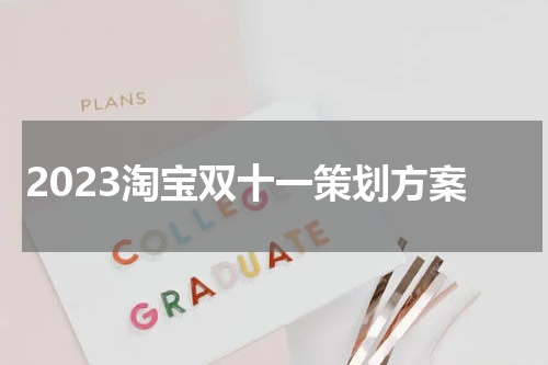 2023淘宝双十一策划方案
