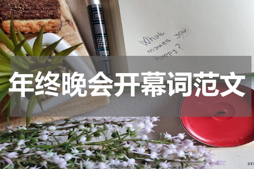 年终晚会开幕词范文
