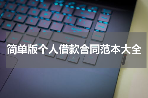 简单版个人借款合同范本大全