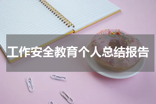 工作安全教育个人总结报告