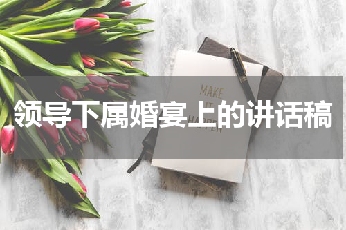 领导下属婚宴上的讲话稿