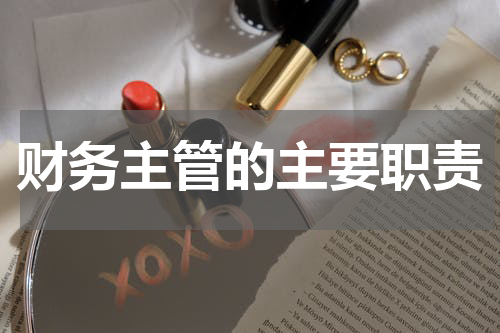 财务主管的主要职责