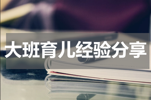 大班育儿经验分享