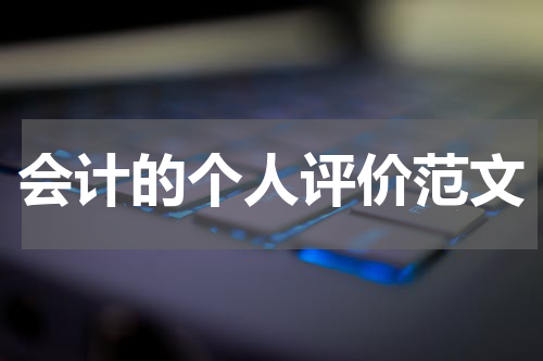 会计的个人评价范文