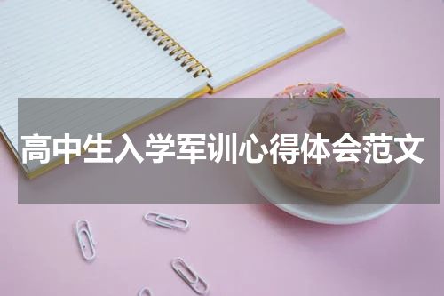 高中生入学军训心得体会范文