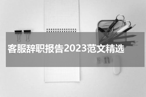 客服辞职报告2023范文精选