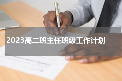 2023高二班主任班级工作计划