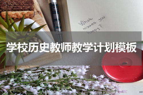 学校历史教师教学计划模板