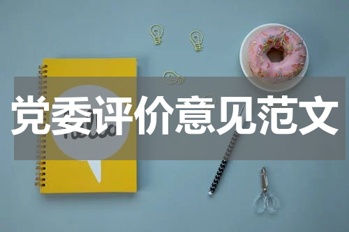 党委评价意见范文