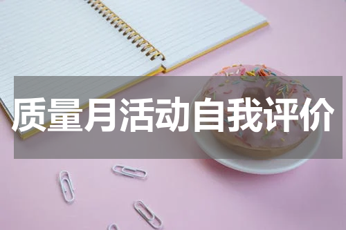 质量月活动自我评价