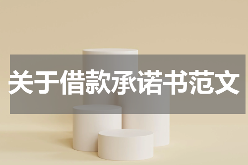 关于借款承诺书范文