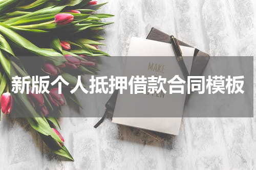 新版个人抵押借款合同模板
