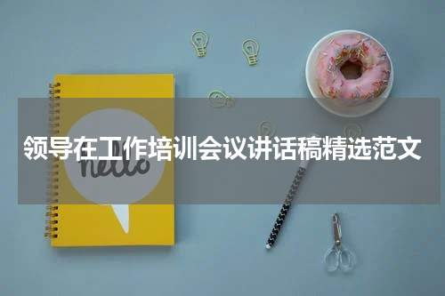 领导在工作培训会议讲话稿精选范文