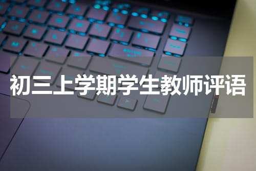 初三上学期学生教师评语