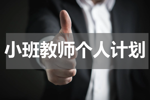 小班教师个人计划