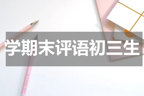 学期末评语初三生
