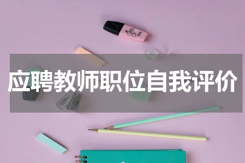 应聘教师职位自我评价