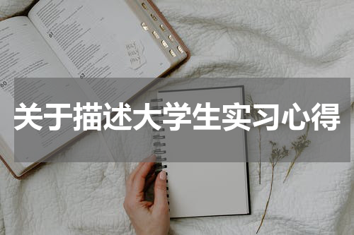 关于描述大学生实习心得