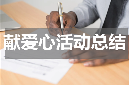 献爱心活动总结