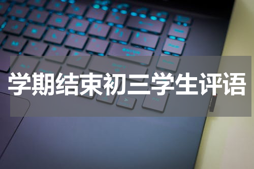 学期结束初三学生评语