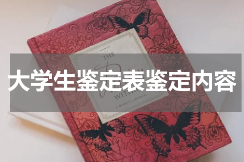 大学生鉴定表鉴定内容