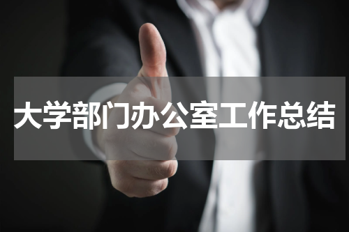 大学部门办公室工作总结
