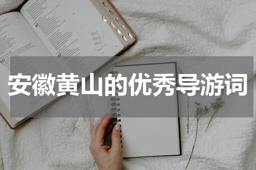安徽黄山的优秀导游词