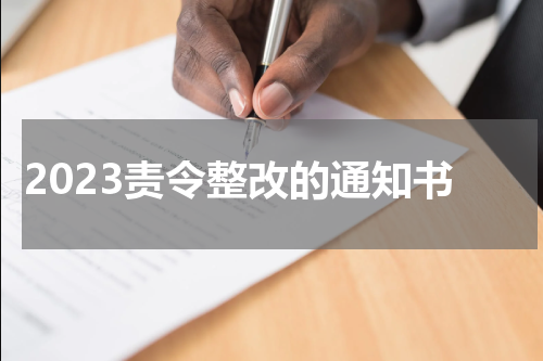 2023责令整改的通知书