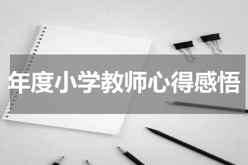年度小学教师心得感悟