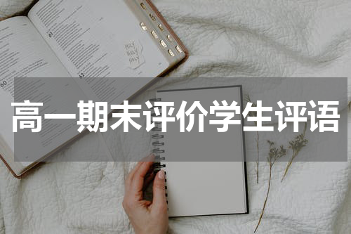 高一期末评价学生评语