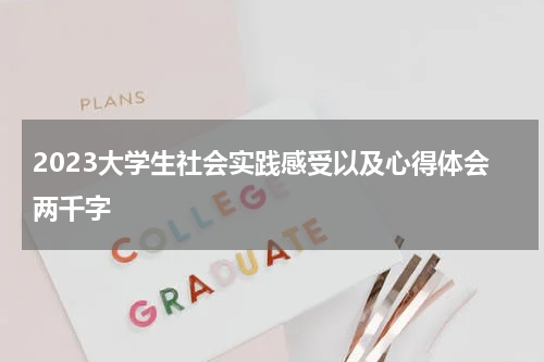 2023大学生社会实践感受以及心得体会两千字