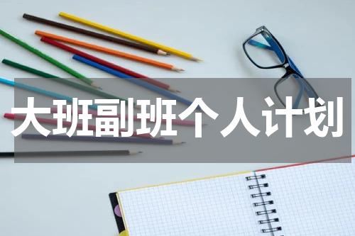 大班副班个人计划