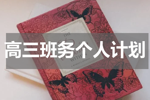 高三班务个人计划