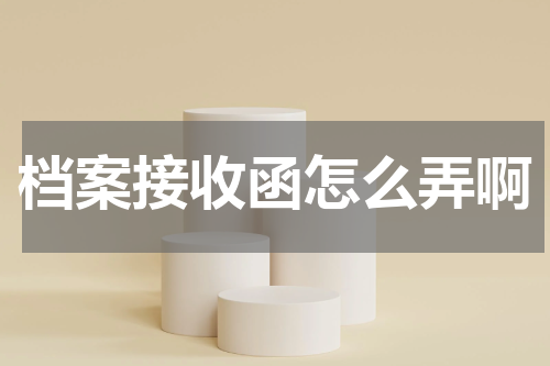 档案接收函怎么弄啊