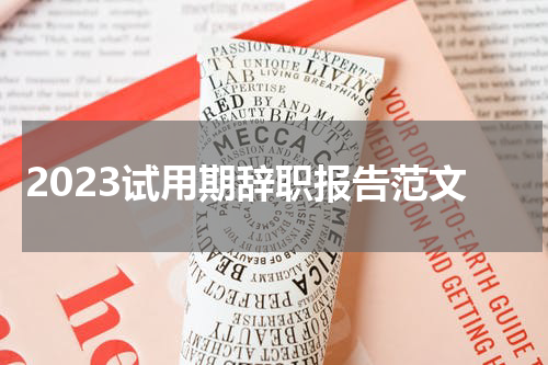 2023试用期辞职报告范文