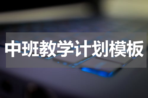 中班教学计划模板