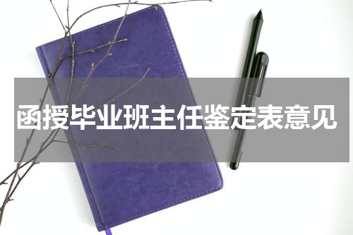 函授毕业班主任鉴定表意见